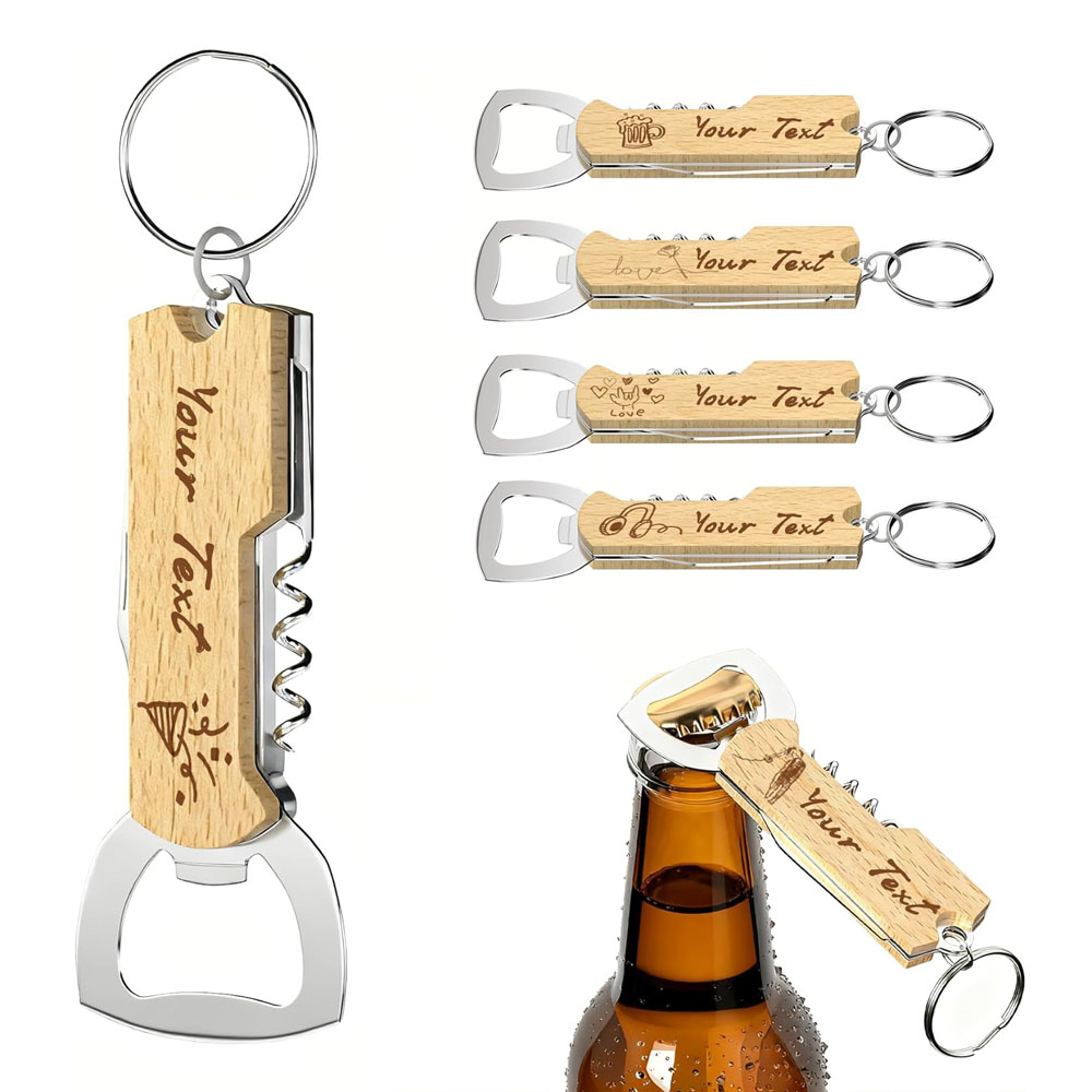 Beer Wine Hobby - Otwieracz do butelek z grawerowanym logo