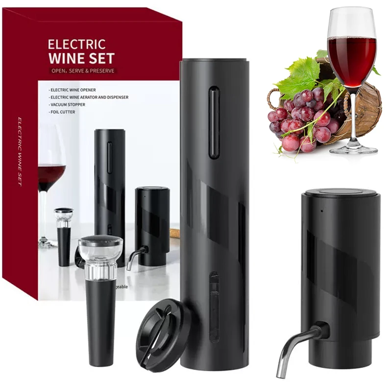 Decanter Aerator Set - Elektryczny otwieracz do wina 4 w