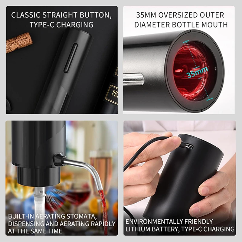 Elektryczny otwieracz do wina  – Decanter Aerator Set recenzja i cena