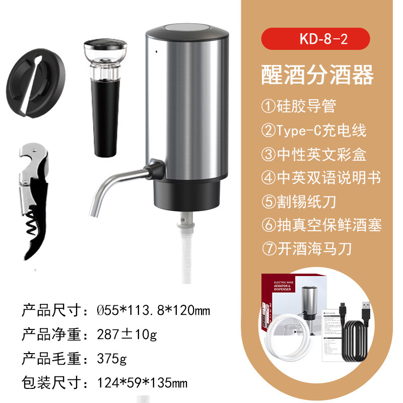 Zestaw 2-w-1: Elektryczny aera – Decanter Aerator Set recenzja i cena
